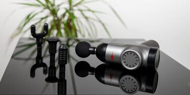 Масажний пістолет Kraftwerk для плечей, спини та шиї, 6 режимів, 4 насадки, компактний, для тригерної та м'язової масажу, акумулятор Li-Ion, зарядка USB-C