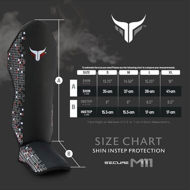 Mytra Fusion M-11 Захист гомілки та стопи преміум для муай-тай, кікбоксингу, MMA, легкий та міцний шкіряний щиток для єдиноборств, чорний, розмір L