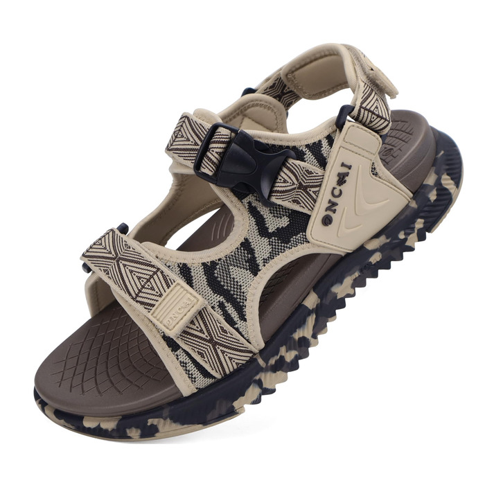 Чоловічі сандалі Oncaі Wandersandalen Trekking Ortho – зручні ортопедичні сандалі для відпочинку та спорту, розмір 44.5 EU, колір бежево-коричневий камуфляж
