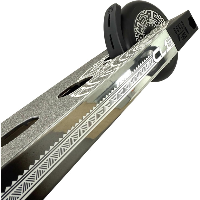 Скутер вілсажний CORE Trick Tretroller 110mm з колесами ABEC 9 для початківців та професіоналів, від 5 років, регульована висота 78-95 см + наліпка Fantic26 (Park CL1 H=86cm, чорний хром)