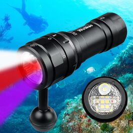 Ліхтар під водою Wurkkos DL07: 3000 люмен, 100 м, USB, з UV/Red світлом
