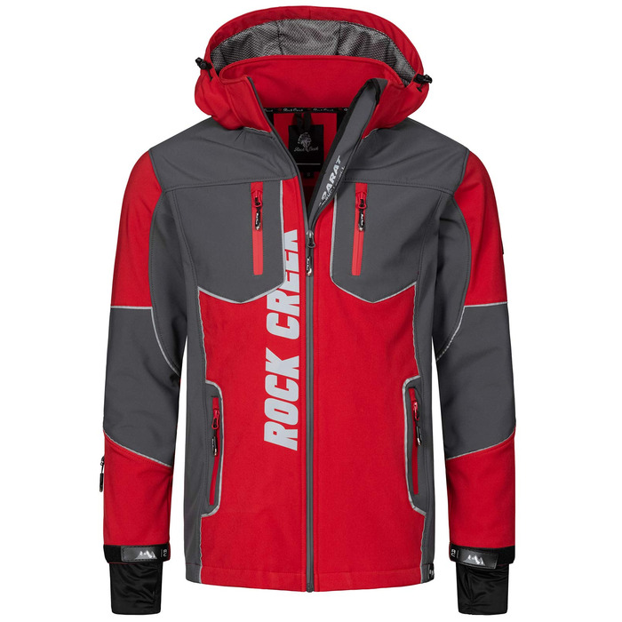 Чоловіча куртка Rock Creek Softshell для активного відпочинку та аутдору, модель H-237, червона, розмір L