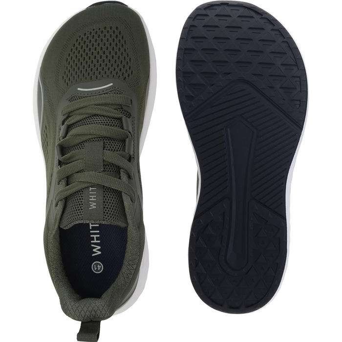 Чоловічі бігові кросівки WHITIN Zero Drop з широкою передньою частиною, розмір 41.5 EU, колір зелений