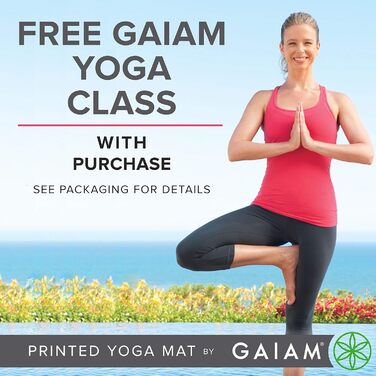 Складаний килимок для йоги Gaiam 172×61×0,2 см, для йоги, пілатесу та фітнесу, дорожній, Midnight Marrakesh
