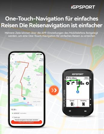 Велокомп'ютер GPS iGPSPORT BSC200S бездротовий з маршрутизацією, ANT+, Bluetooth
