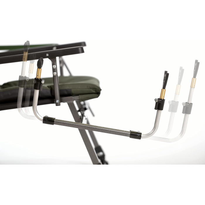 Крісло для риболовлі Carp Angelstuhl F5R ST/P Deluxe з високою спинкою та столиком для вудлищ, поліестер