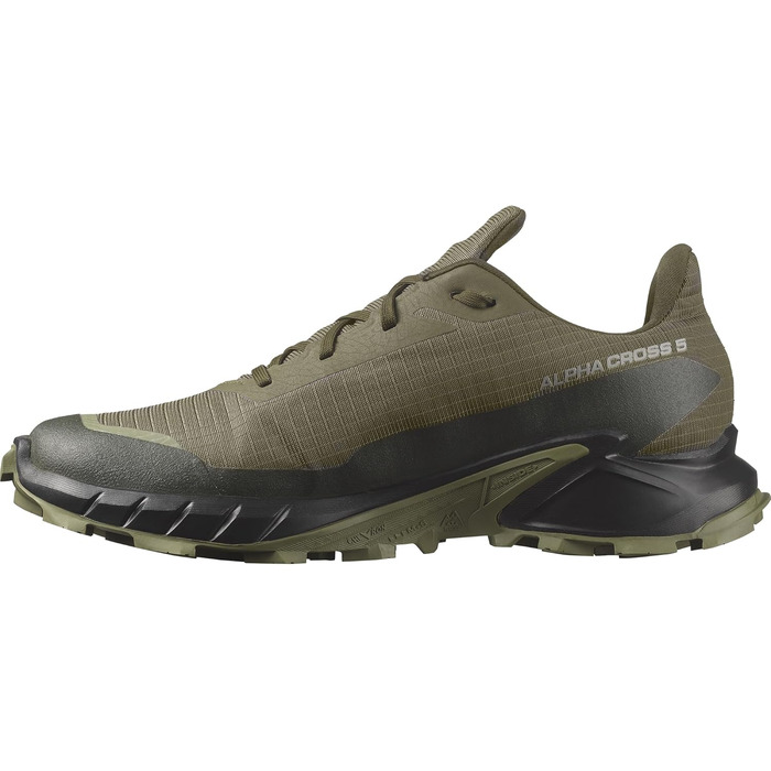Кросівки для трейлраннінгу Salomon Alphacross 5 Gore-Tex, чоловічі, 46 2/3 EU, Olive Night/Black/Deep Lichen Green