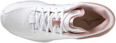 Жіночі гандбольні кросівки Mizuno Wave Stealth Neo, білий/рожевий/сніжно-білий, 42.5 EU