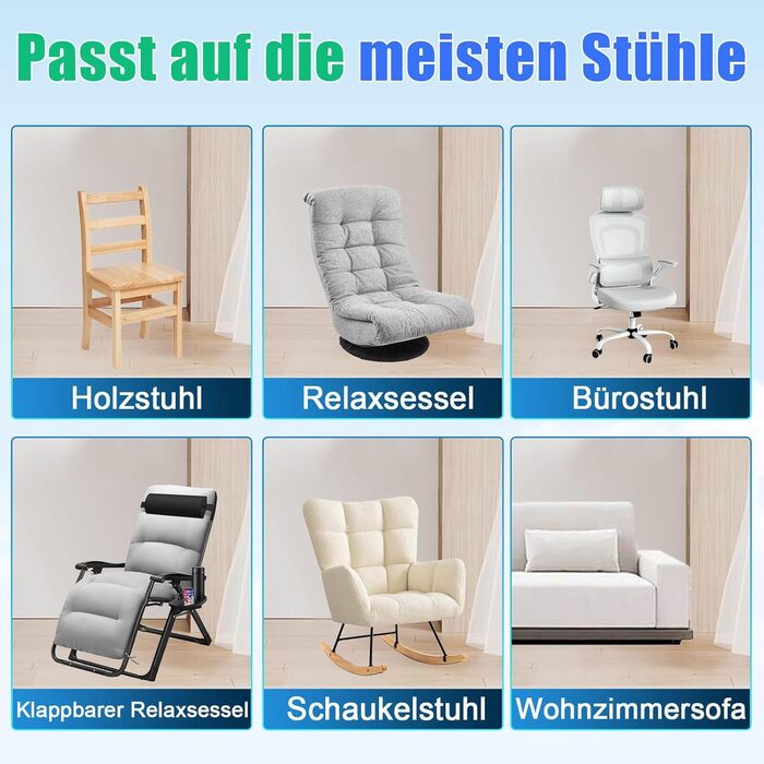 Масажер для спини Shiatsu з підігрівом, масажне крісло для зняття стресу, глибокий масаж-кнесінг та ролики, 2 вібраційні мотори, масажер спини, талії та стегон, PU-шкіра, з 2 блоками живлення, білий