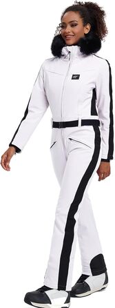 Жіночий комбінезон-кіберсузір'я HOTIAN: теплий, непромокаючий, вітронепроникний, з капюшоном (M, білий)