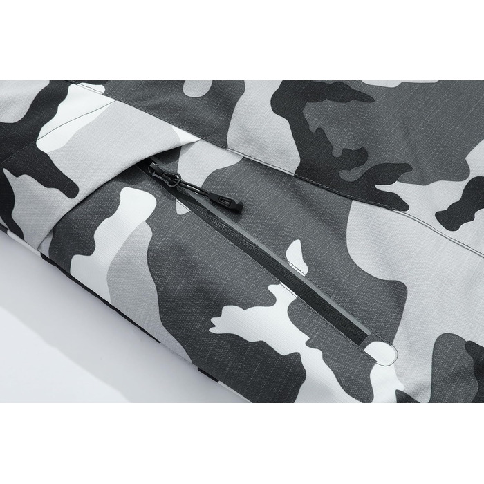 Чоловіча зимова куртка для сноуборду та лиж, водонепроникна, вітрозахисна, з капюшоном, камуфляж, чорний колір