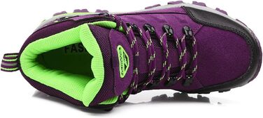 Трекінгові черевики для жінок та чоловіків: зручні, легкі, з неслизькою підошвою. Ідеальні для хайкінгу та активного відпочинку. Розмір 3.5 UK, фіолетовий колір.