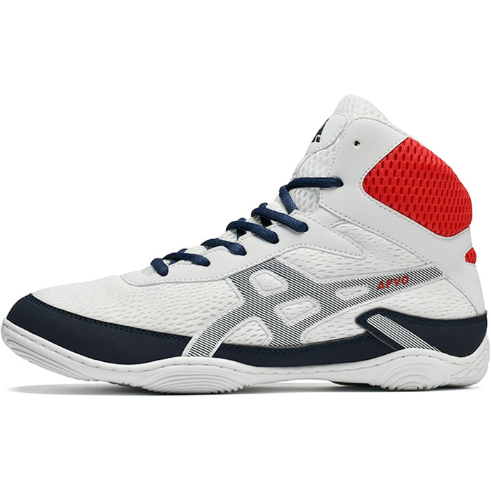 Чоловічі боксерські туфлі для боротьби, дихаючі, неслизькі, зручні, хай-топ, фітнес-туфлі, для тренувань, зала, бодібілдинг, білі, 43 EU