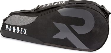 Сумка для тенісу Raquex Schlägertasche чорно-магентова для 6 ракеток + аксесуари + взуття