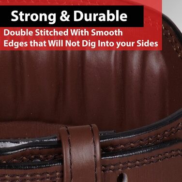 Шкіряний пояс для важкої атлетики IBRO, 7 мм, для чоловіків, присідання, станова тяга, силові тренування, бодібілдинг, міцна сталева пряжка, комфортне важке підняття, підтримує спину коричневий Small