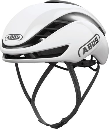 Велосипедний шолом ABUS Gamechanger 2.0 L (57-61 см), аеродинамічний, білий глянцевий, для шосейного велоспорту, високоефективний