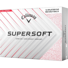 Гольф-м'ячі Callaway Supersoft Splatter 360 2025 (червоний, розбризк)