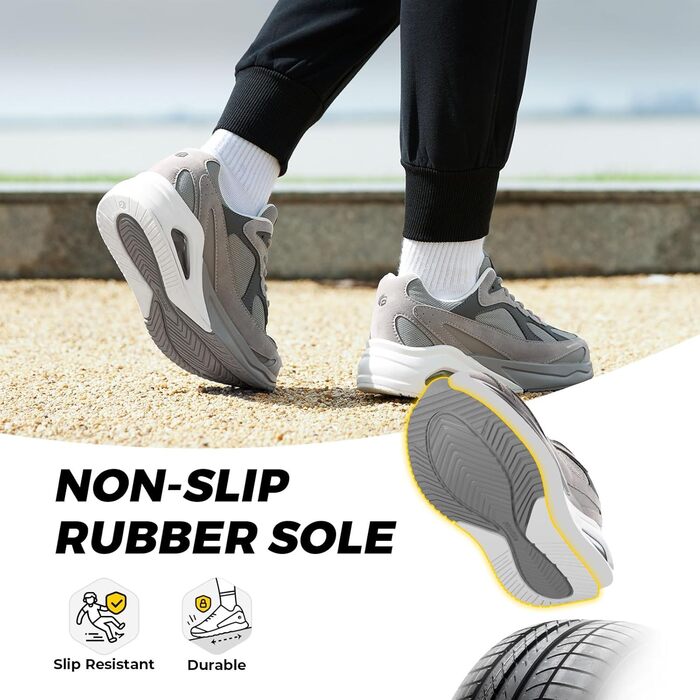 Жіночі кросівки FitVille для бігу та фітнесу, широка колодка, повітряна амортизація, сірі, 38.5 EU