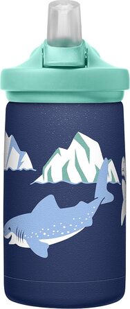 Дитяча вакуумна термобутилка CamelBak Eddy+ 350 мл з нержавіючої сталі, малюнок Полярні Акули, для води