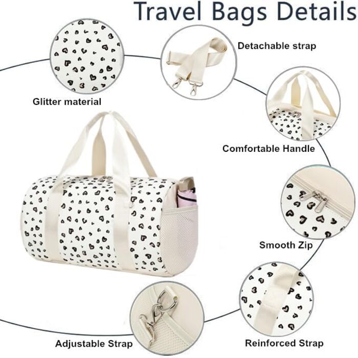 Сумка балерина для дівчаток, танцювальна сумка, спортивна сумка для дітей, сумочка для дівчаток (бежева)