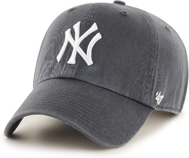 Кепка New Era 47 Yankees Charcoal/White - Офіційна кепка бейсболка MLB New York Yankees