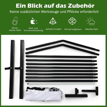 Мережа для тенісу, піклболу, волейболу та бадмінтону COSTWAY 670x92 см, з металевим каркасом та сумкою, для дітей та дорослих, для використання на вулиці, вологостійка