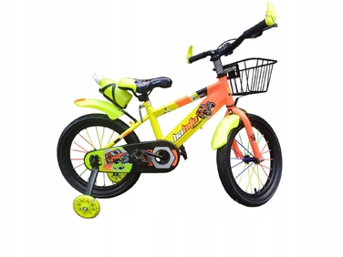 Дитячий велосипед 16 дюймів для хлопчика з кошиком, синій