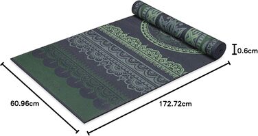 Йога мат Gaiam Premium 6 мм – двосторонній, товстий, неслизький, для йоги, пілатесу та вправ на підлозі (172,7 x 61 x 6 мм)