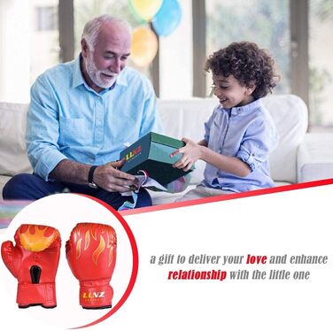 Боксерські рукавички для дітей Kinder від 3 до 16 років, 6OZ/8OZ для MMA, муай-тай, кікбоксингу та тренувань з мішком (8OZ, червоні)