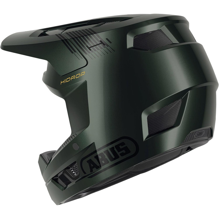 Шолом ABUS HiDrop Fullface для даунхілу та ендуро, ASTM сертифікований, ABS корпус, для MTB, дорослих і підлітків, розмір M (57-58 см), зелений мох
