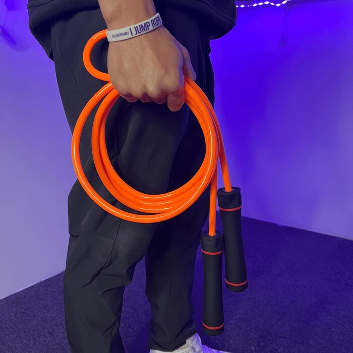 Скакалка Elevate Gravity Heavy Rope 3м, 10мм, обтяжена, для кардіо, схуднення та силових тренувань, з гладкими підшипниками, для дому та вулиці