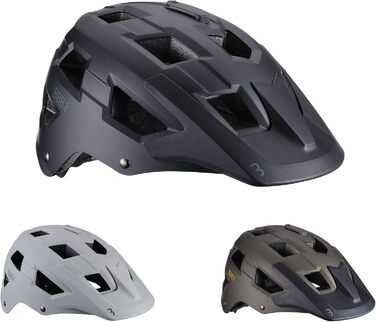 Велосипедний шолом BBB Cycling Nanga для MTB, з великим козирком і кріпленням для камери, чорний матовий, M (54-58 см), унісекс
