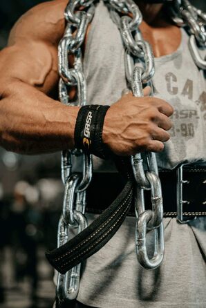 Підтримка для зап'ястя GASP Power - ремінці для підняття важкої атлетики, шкіряні, чорні, 115 см (23 дюйми)