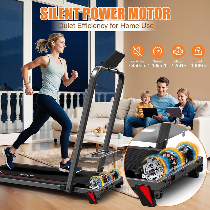 Бігова доріжка CharonFit для дому Walking Pad, 2,25 к.с., до 100 кг, нахил 4%, швидкість 1-10 км/год