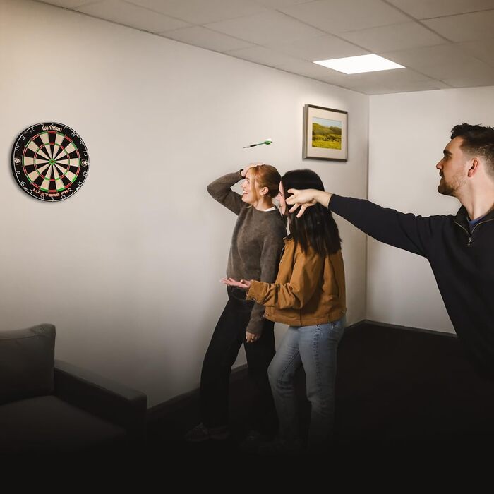 Професійний дартс-набір WINMAU Masters Pro Premium з борстяною мішенню, дротиками, хвостовиками, окі-стрічкою для дорослих