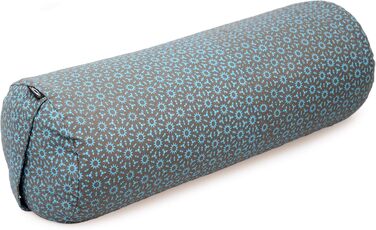Валик для йоги Yogishop Vintage круглий, бавовна, 62x21.5 см, бордовий