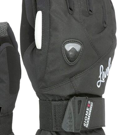 Жіночі лижні рукавички Level Butterfly чорні S/M
