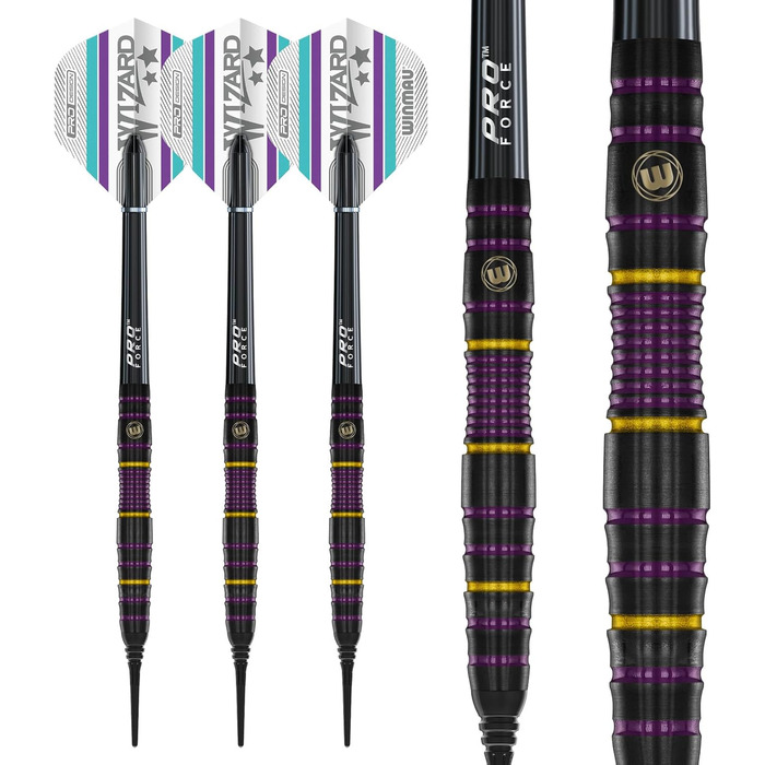 Професійний дартс-набір WINMAU Simon Whitlock 85% Pro-Series 18/20 г, м'які вістря, з крилами та стрижнями