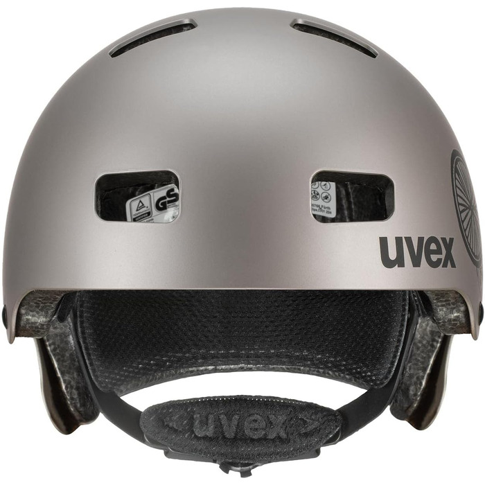 Дитячий велосипедний шолом uvex kid 3 cc, чорний матовий, регулювання розміру, вентиляція, 51-55 см