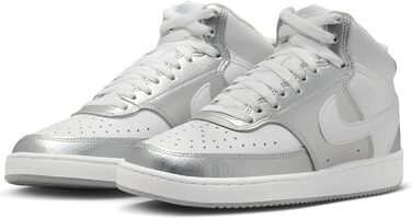 Кросівки Nike Court Vision Mid для чоловіків, білий/металевий срібло, 41 EU