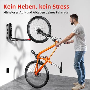 Настінна підставка для велосипеда ONETWOFIT - 2 шт., чорна, до 35 кг