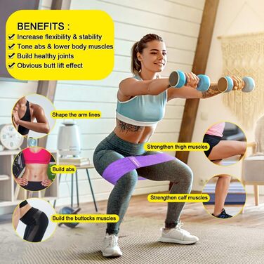 Еластичні гумки для фітнесу: набір для стегон, ніг, Pilates, йоги, силових тренувань (3 кольори: чорний, білий, сірий)