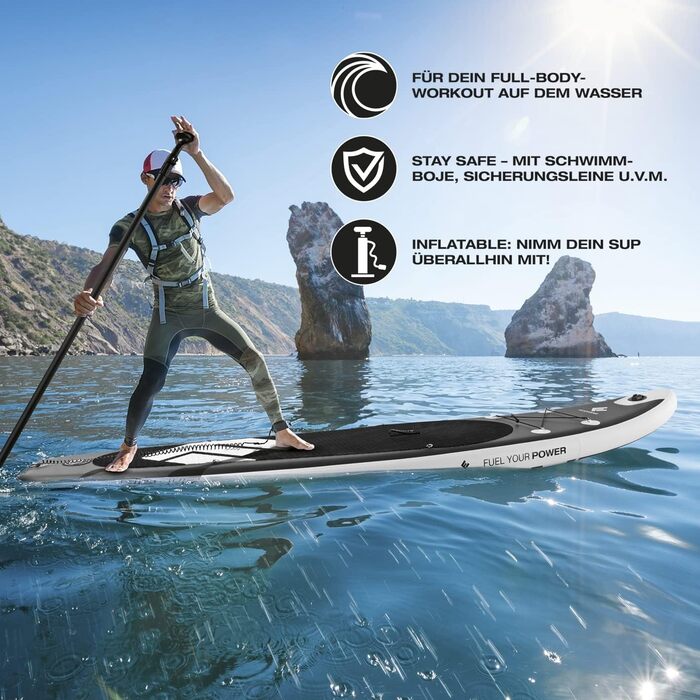 Надувна SUP-дошка FitEngine Trip Allrounder 10', 305 см, комплект 11 в 1 з каяк-сидінням, преміум Drop-Stitch, до 160 кг