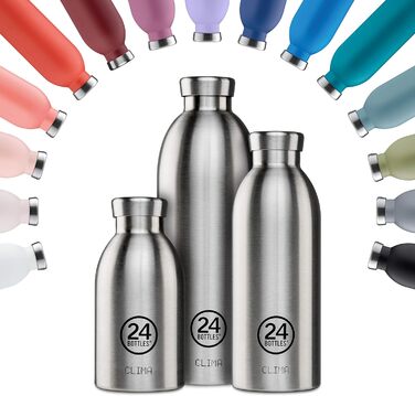 Термобутилка Clima Bottles з нержавіючої сталі, 325/482 мл, італійський дизайн, 100% герметична, зберігає тепло 12 годин, холод 24 години