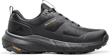 Чоловічі водонепроникні трекінгові черевики NORTIV 42 EU, чорні. З підтримкою склепіння стопи для туризму, кемпінгу, тенісу та активного відпочинку