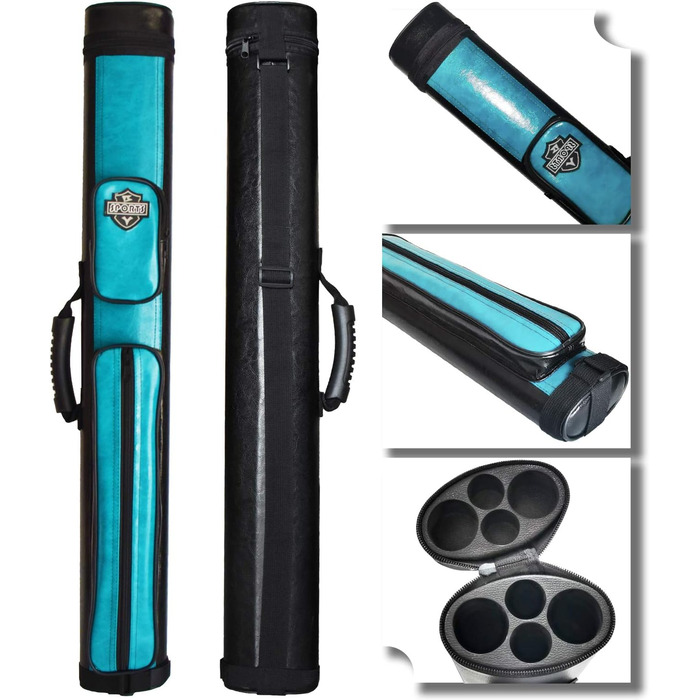 Чохол для більярдного кия Hartschalenkoffer, овальний, блакитний (2 шт.)