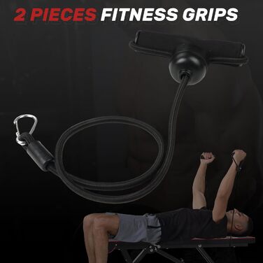 Регульована лавка для тренувань Dskeuzeew з багатофункціональною конструкцією, складається, нахильна спинка з 7 рівнями регулювання та стрічкою, 4 рівні навантаження, 400 кг