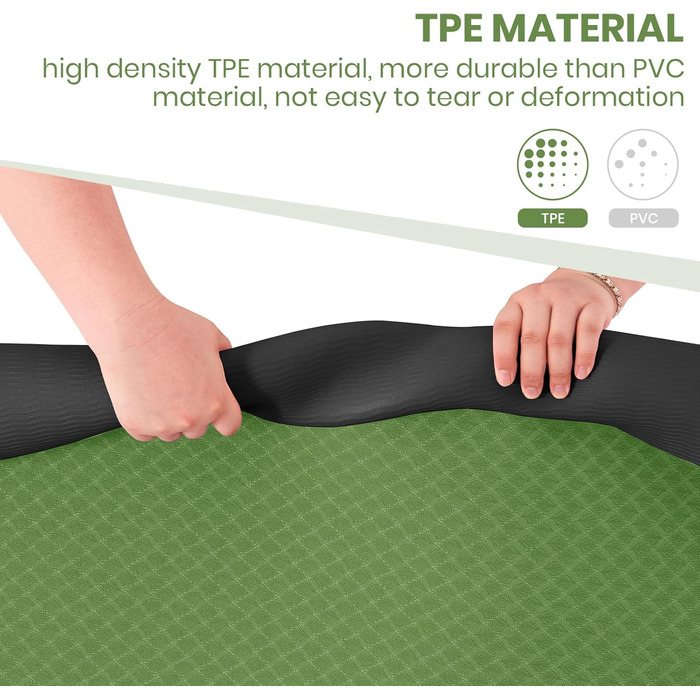 Килимок для йоги Narwhal TPE 190x80x0.6 см - антиковзаючий, для фітнесу, спорту та занять вдома