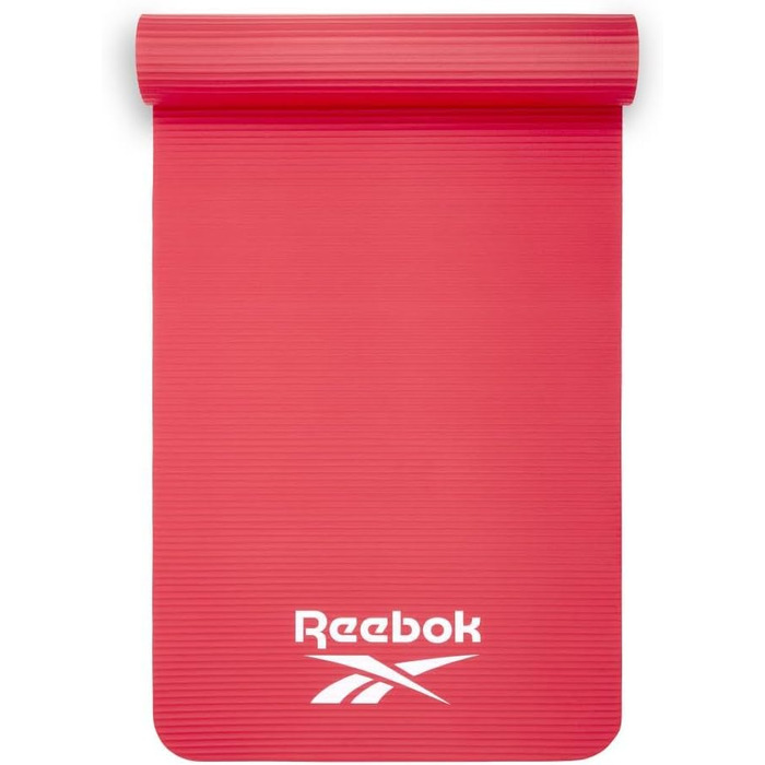 Reebok килимок для фітнесу 15 мм, нековзний, натуральна гума, червоний — гімнастичний мат для тренувань, фрілектики та домашнього спорту