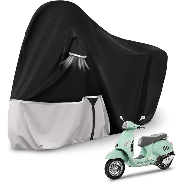 Водонепроникний чохол для мотоцикла Piaggio Vespa GTV GTS GT60/125/200/250/300 (з багажником) та без багажника, 420D Oxford, захист від дощу та сонця